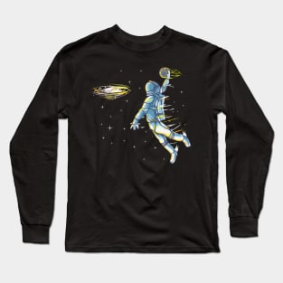 Astronaut Space Basketball Slam Dunk Long Sleeve T-Shirt